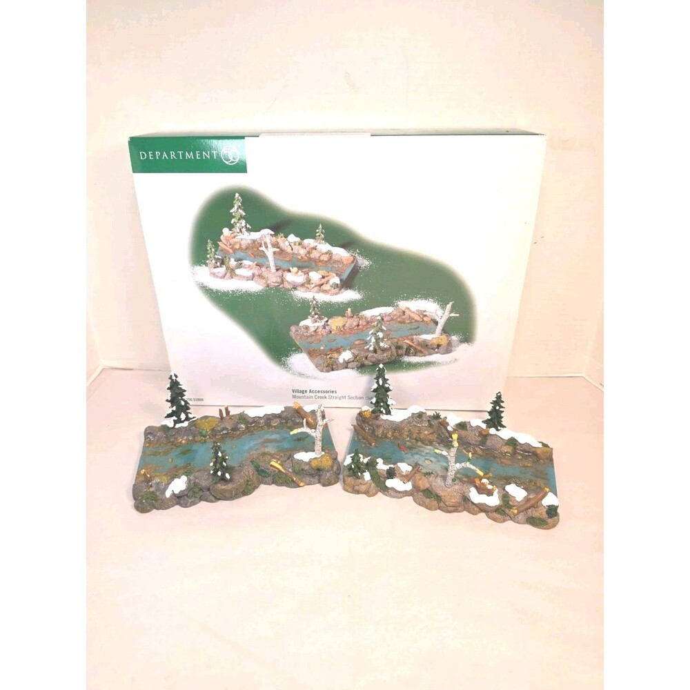 Dept 56 2001 Village Accessories Mountain Creek Straight Section 53006 Retired